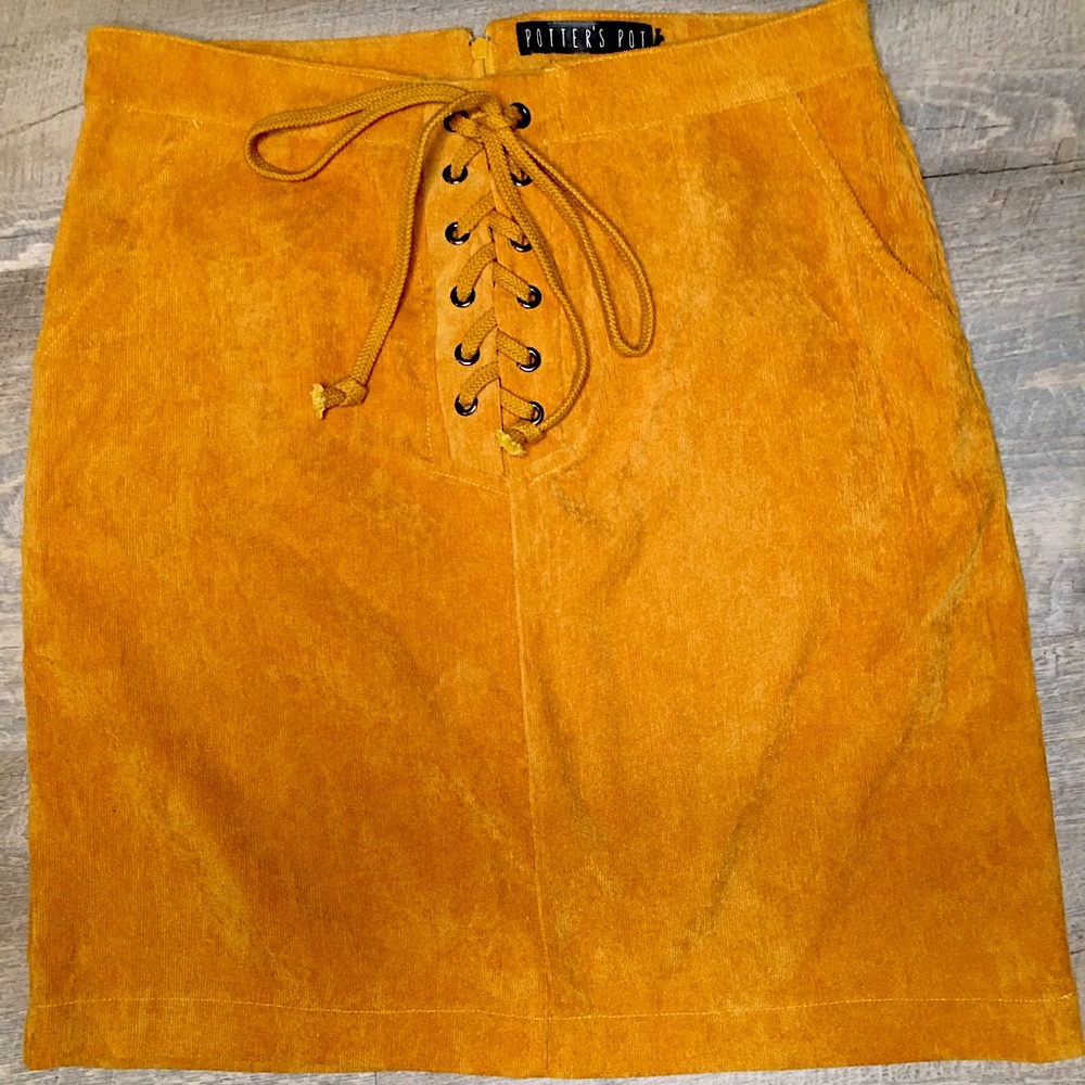 Forever 21 Mustard Skirt